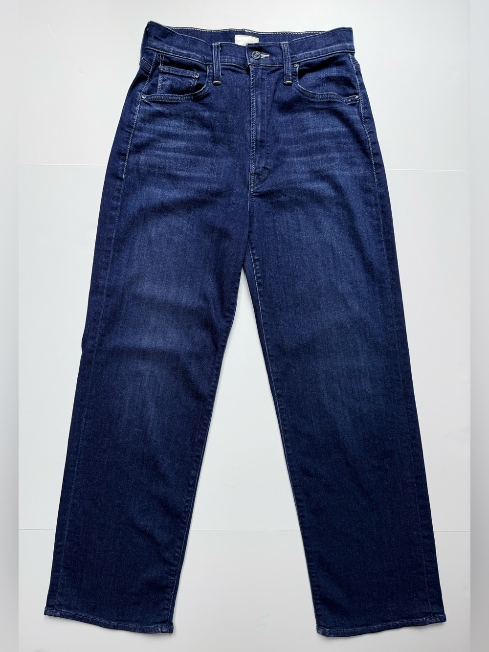 MOTHER The Rambler Zip Ankle Jeans Animal Instinct Dark Wash 27